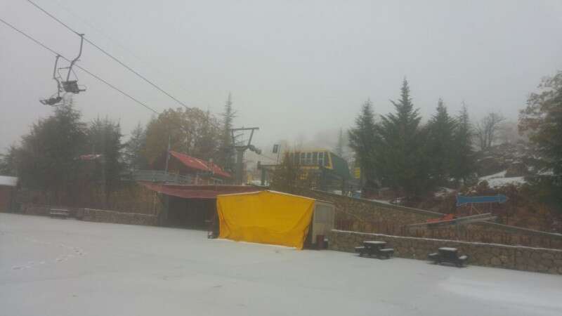 אתר החרמון נצבע בלבן // צילום: מיקי ענבר, אתר החרמון